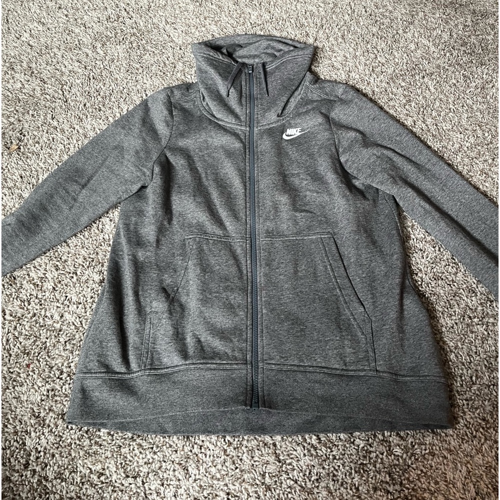 Nike zip up cowl neck sweatshirt